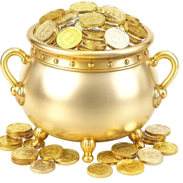 Coin-filled cauldron — Cosmo