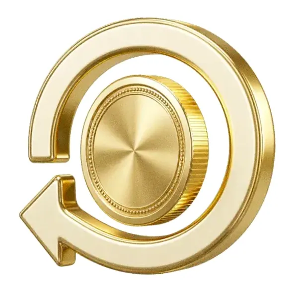 Coin with circular arrow — Cosmo
